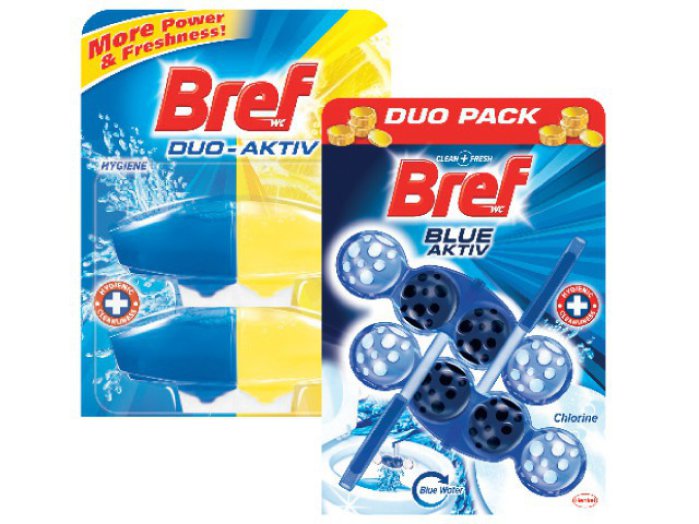 Bref Blue-Aktiv, Power Aktiv és Duo-Aktiv WC-frissítő duopack