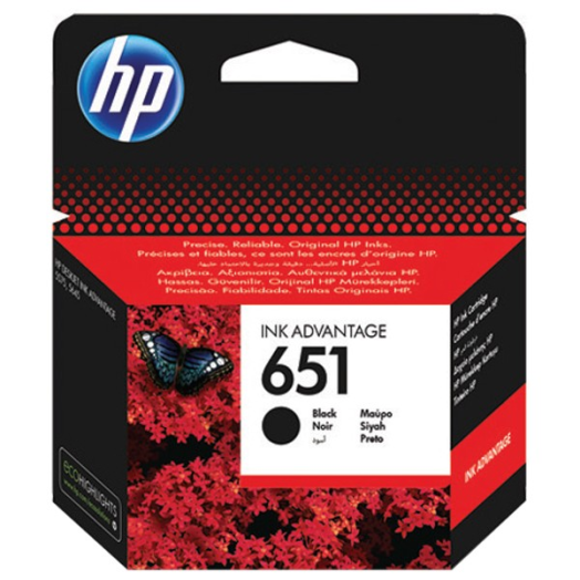 HP 651 Black Ink Cartridge fekete