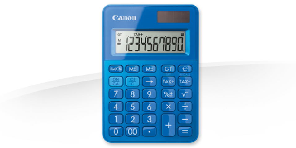 Canon LS-100K mini asztali számológép, metál kék