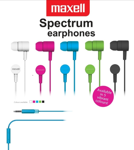 Maxell Spectrum mikrofonos fülhallgató, kék