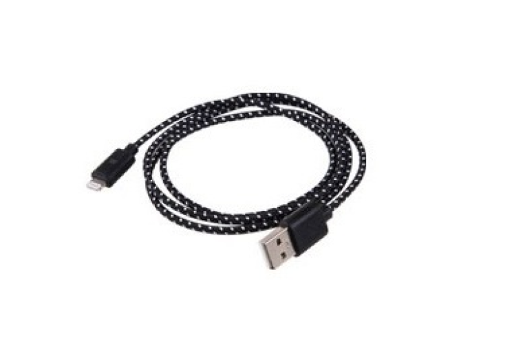 iTotal CM2390L USB / micro textil borítású fekete kábel