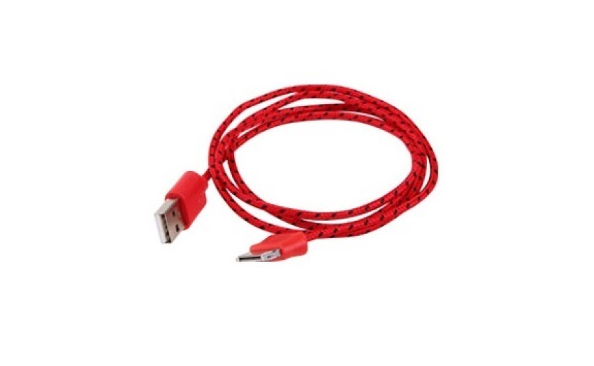 iTotal CM2390LR USB / micro textil borítású piros kábel
