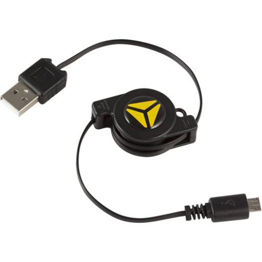 Yenkee 100R BK behúzható USB A/B mikro kábel