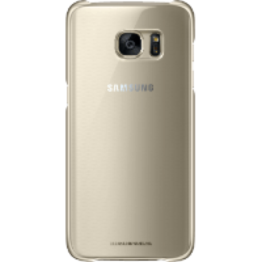 Galaxy S7 átlátszó tok arany
