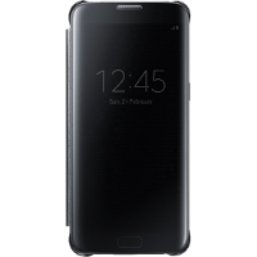 Galaxy S7 Edge clear view cover tok kékesfekete