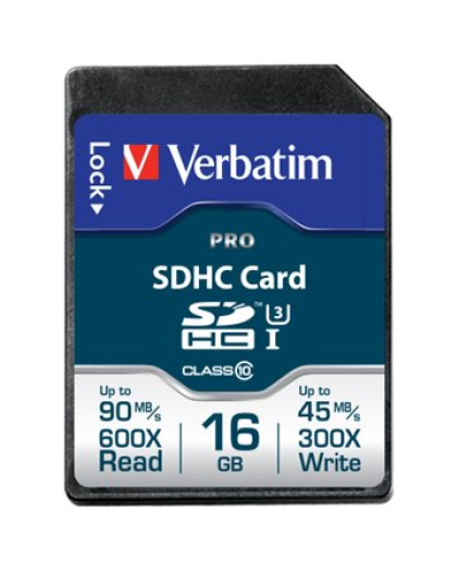 Verbatim 16GB SDHC CL10 UHS-I PRO memóriakártya