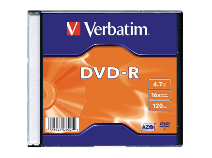 DVD-R lemez 4,7 GB 16x, vékony tok AZO