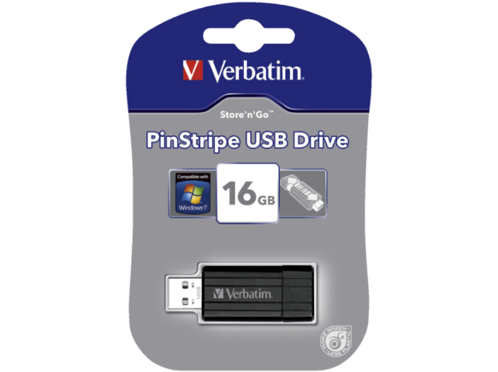 Pinstripe 16GB USB 2.0 pendrive fekete