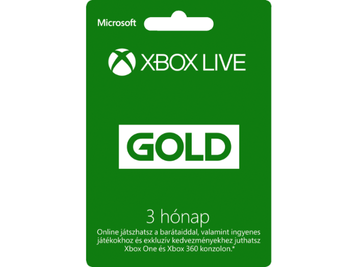 Xbox 360 Live Gold 3 hónap