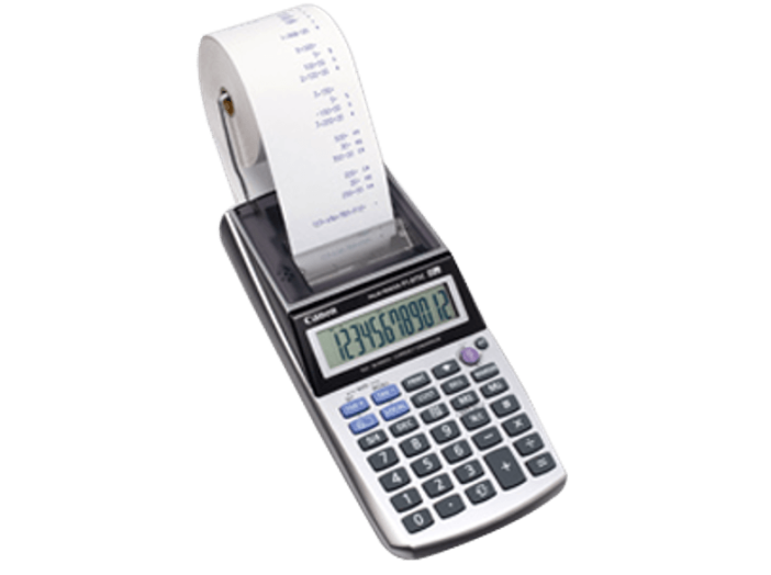 P1-DTSC hordozható szalagos számológép, fehér