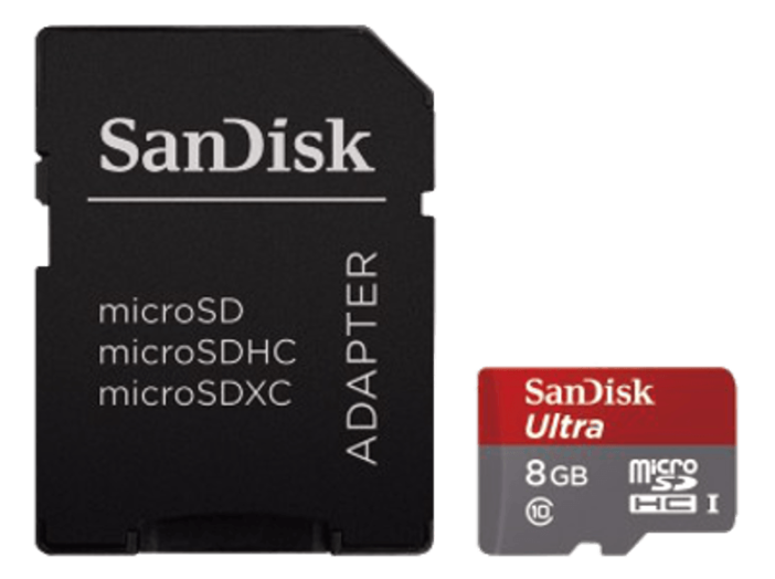 microSDHC 8GB Ultra Class10, 48Mb/s + Adapter (124065)