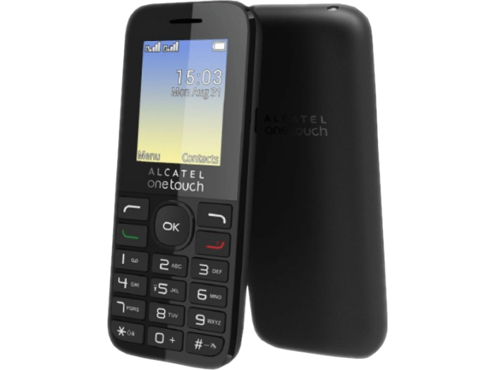 One Touch (1016D) fekete kártyafüggetlen mobiltelefon