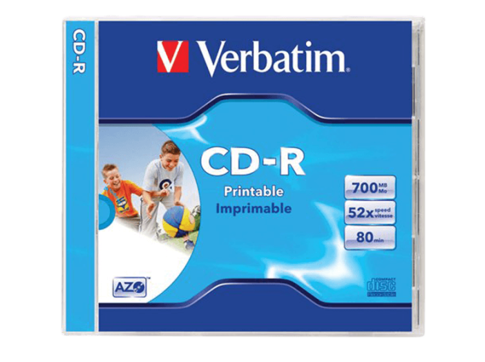 CD-R lemez 700 MB 52x, normál tok, matt nyomtatható felület