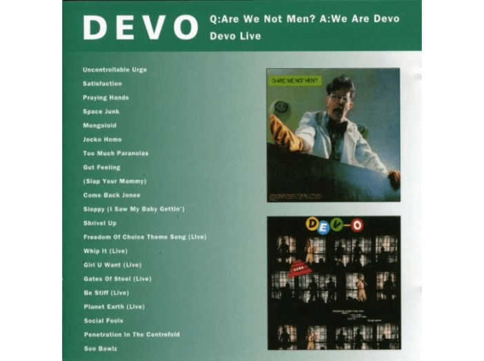 Q - Are We Not Men? A - We Are Devo / Devo Live CD