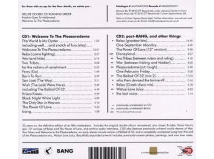 Welcome To The Pleasuredome (25th Anniversary Deluxe Edition) CD
