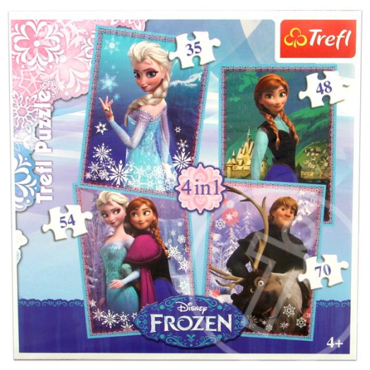 Disney hercegnők: Jégvarázs 4 az 1-ben puzzle