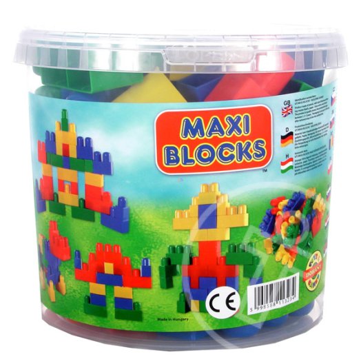 Maxi Blocks 32 db-os nagy építőkocka készlet vödörben
