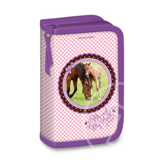 My Horse: lovas cipzáros feltöltött tolltartó - rózsaszín-lila