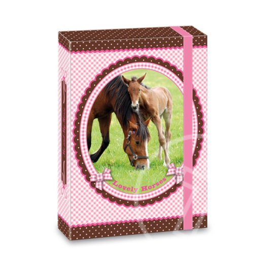 My Horse: lovas A5-ös irattartó doboz - rózsaszín-barna