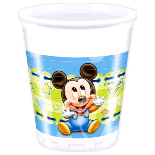 Mickey Egér bébi műanyag pohár-  200 ml 8 db