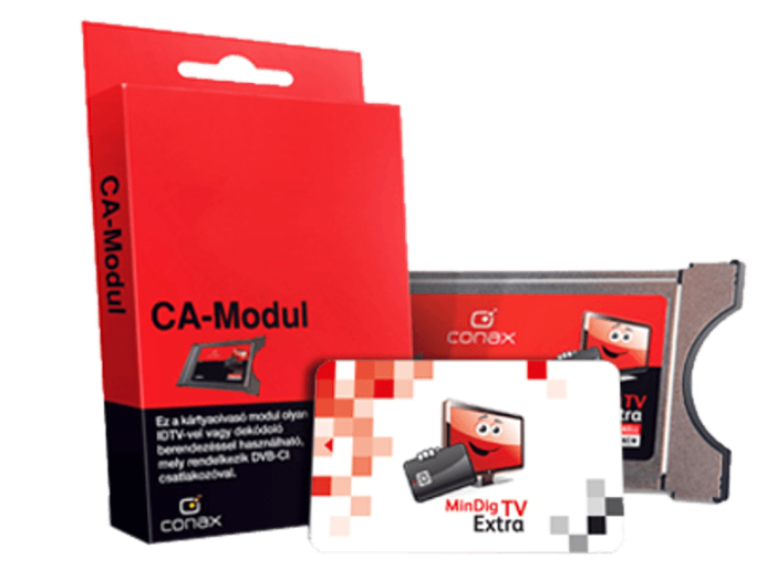 Conax modul 12 havi előre kifizetett MinDig TV Extra Családi prepaid kártyával