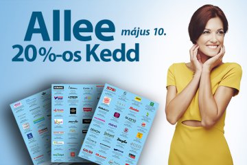 Allee 20%-os Kedd május 10-én - Irány vásárolni!