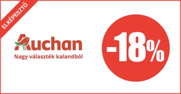 18% kedvezmény május 18-án, minden Auchan áruházban!