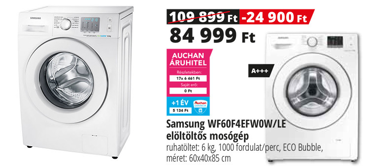 Samsung mosógép akció Auchan