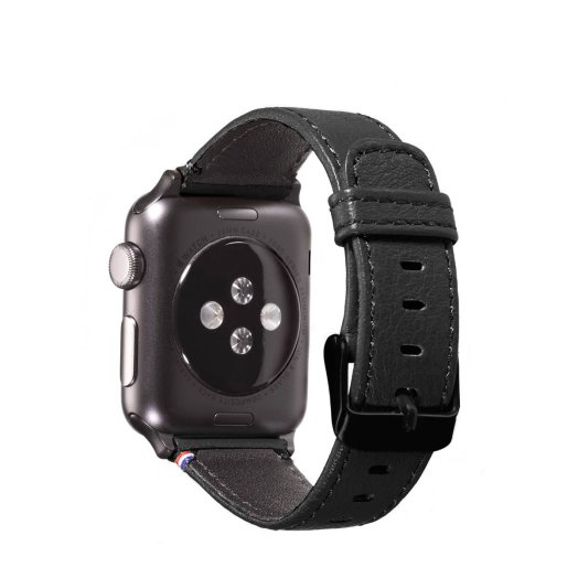 Decoded - Apple Watch 38mm bőrszíj - Fekete