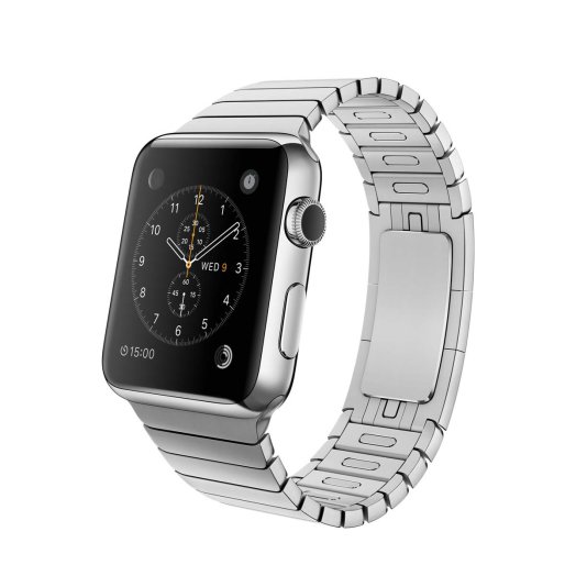 Apple Watch - 42 mm-es, rozsdamentes acél tok láncszemes fémszíjjal
