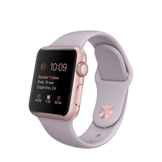 Apple Watch Sport - 38 mm-es, rozéarany színű alumíniumtok levendula sportszíjjal