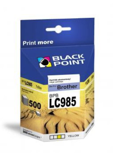 Black Point patron BPBLC985XLY (Brother LC985Y) sárga
