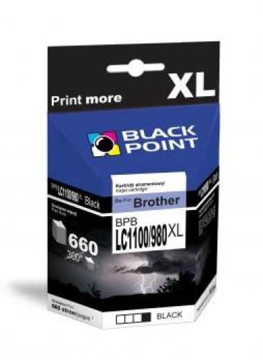 Black Point patron BPBLC1100_980XLBK (Brother LC1100/980BK) fekete