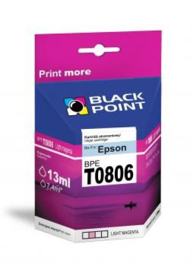 Black Point patron BPET0806 (Epson T0806) világos piros