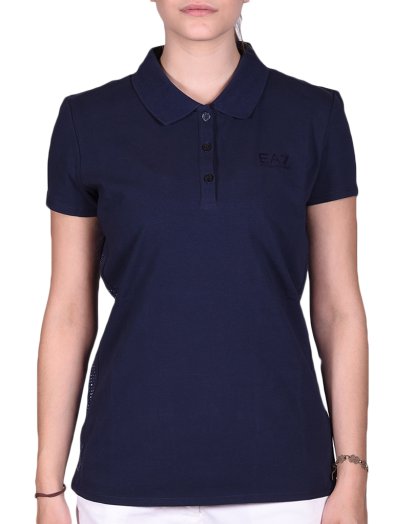 WOMANS KNIT POLO   BLUEBERRY