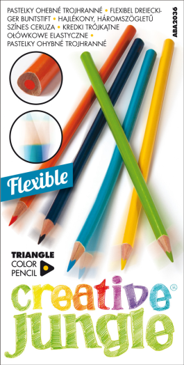 Jungle flexibilis színesceruza készlet háromszögletű 12db