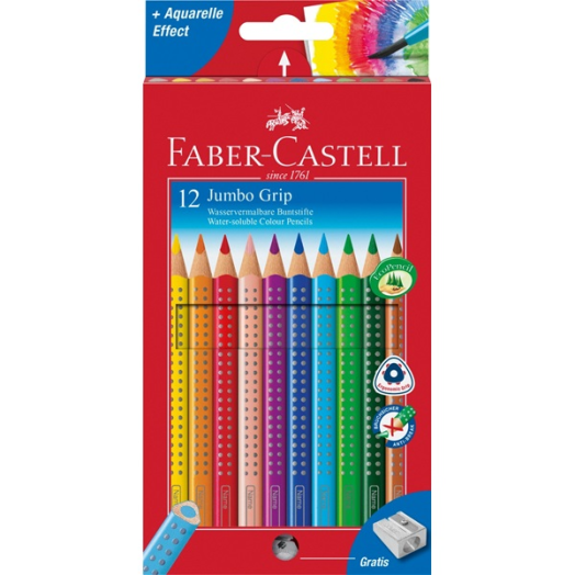 Faber Castell Grip 2001 Jumbo színesceruza 12 szín +hegyező