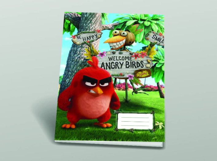 Iskolai füzet, kockás [87-32], A4, 32 lap, ANGRY BIRDS MOVIE