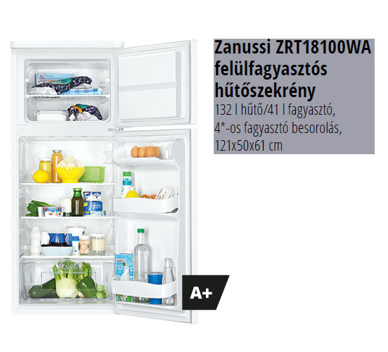 zanussi-felülfagyasztós-hűtőszekrény