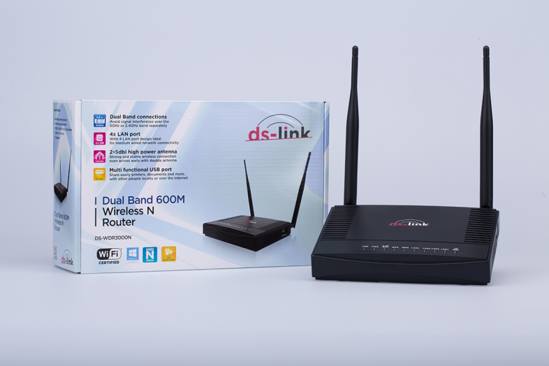 DS-LINK DS-WDR3000N  300M+300M dual-band wifi router USBport