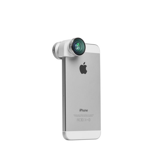 olloclip - 4in1 optikai lencse iPhone 5/5S/SE - Ezüst/Fehér