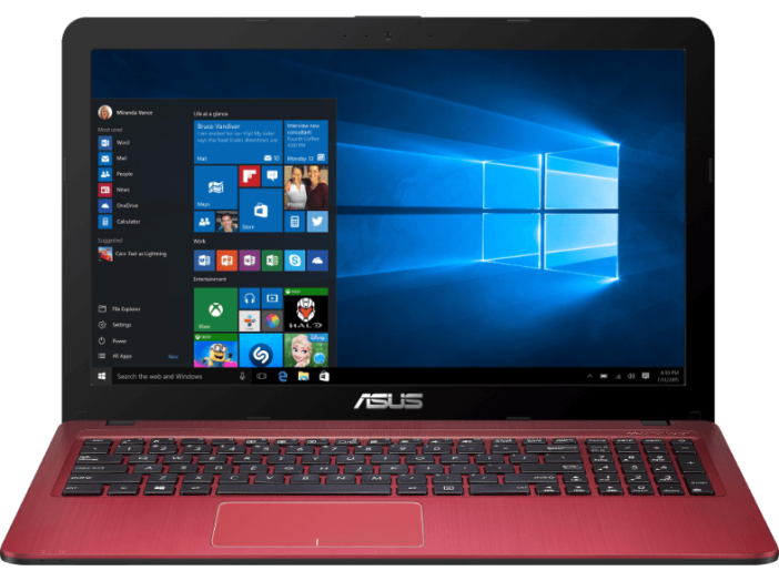 X540SA-XX154T piros notebook (15,6"/Celeron/4GB/500GB/Windows 10)
