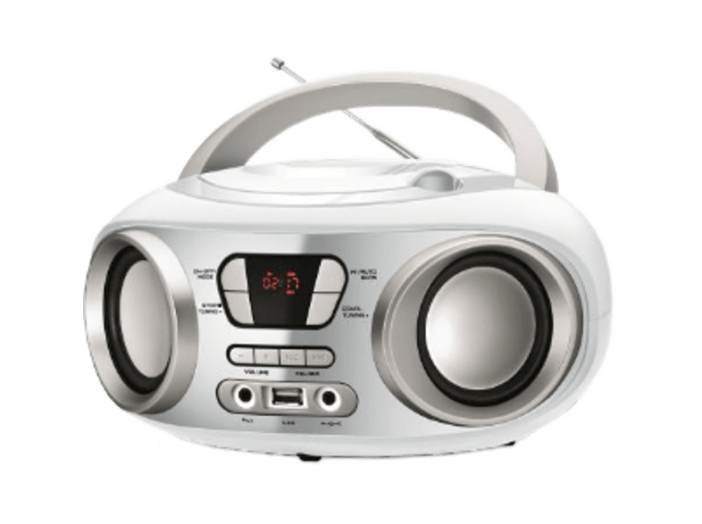 NPB200 bluetooth-os hordozható rádió USB/SD/AUX csatlakozással (USB táp), fehér
