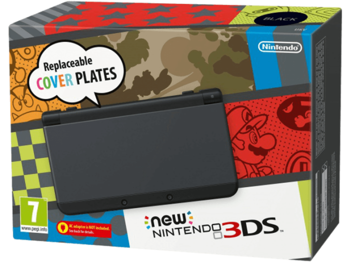 NEW NINTENDO 3DS BLACK + 4 NINTENDO SELECT GAME