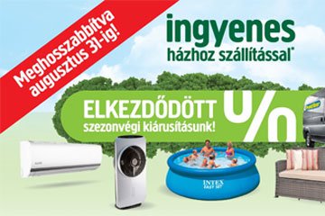 Nyári kiárusítás és ingyenes házhozszállítás