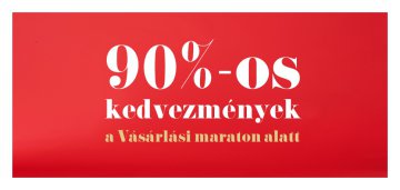 Vásárlási maraton 90%-os kedvezmények listája