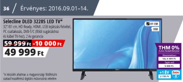 Auchan LED TV akció, 82cm 50 000 Ft alatt!