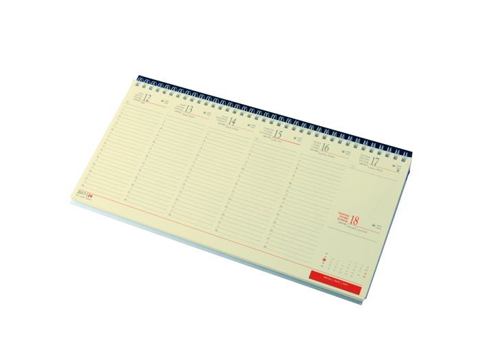Fekvő asztali naptár sárga papíros 320x155 mm
