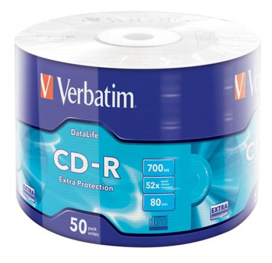 Verbatim Datalife CD-R lemez 700MB 52x zsugor 50db