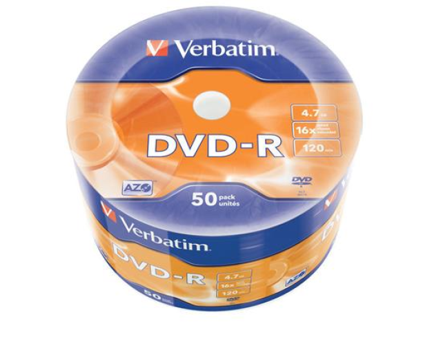 Verbatim DVD-R lemez matt 4,7GB 16x zsugor 50db